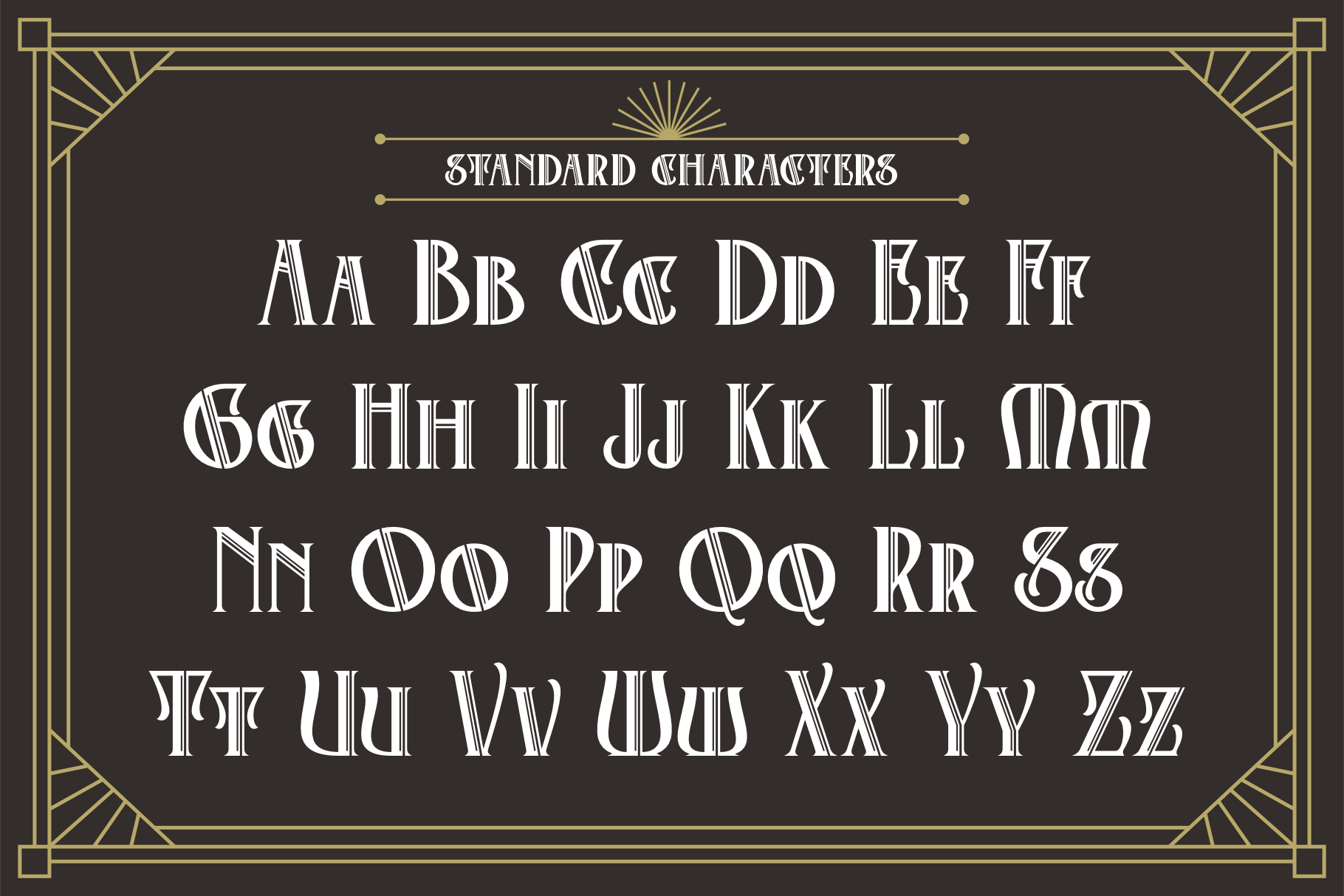 Art Nouveco Font by typealiens standard characters with ornate uppercase and lowercase