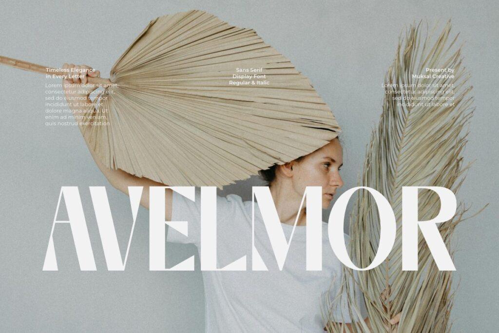 Avelmor Font by Muksal Creative, preview of the typeface