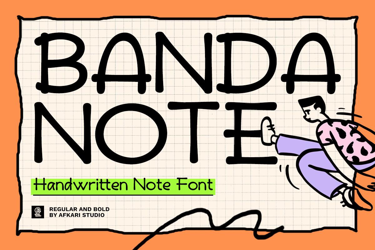 Banda Note Font by afkaristudio preview