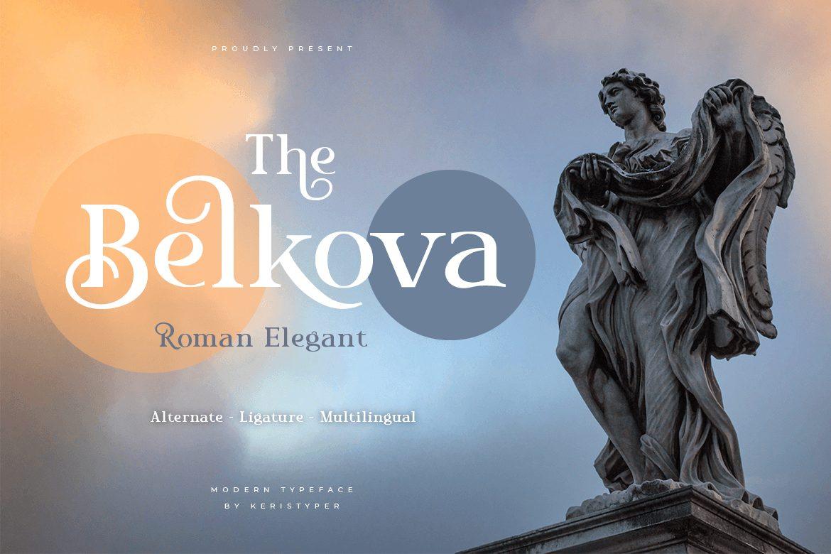 Belkova Font by Keristyper, number tattoo font preview