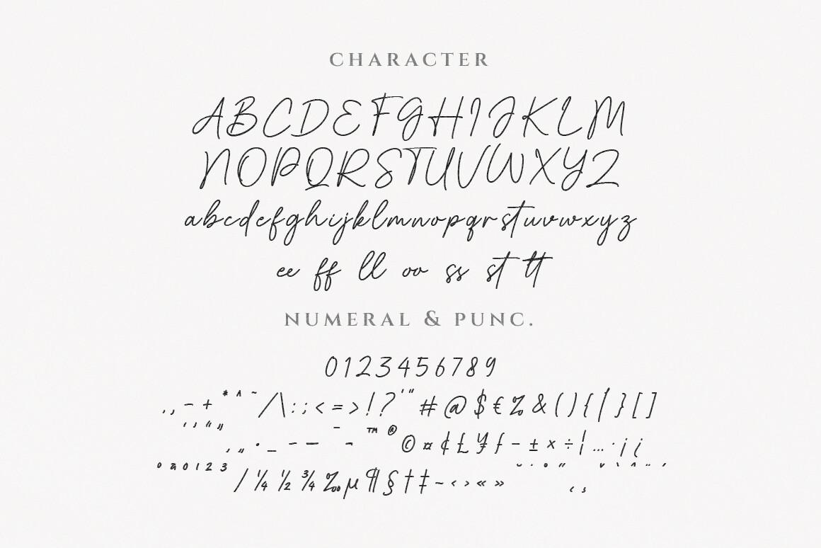 Beristone Font by Typebae, full tattoo font alphabet with uppercase and lowercase letters