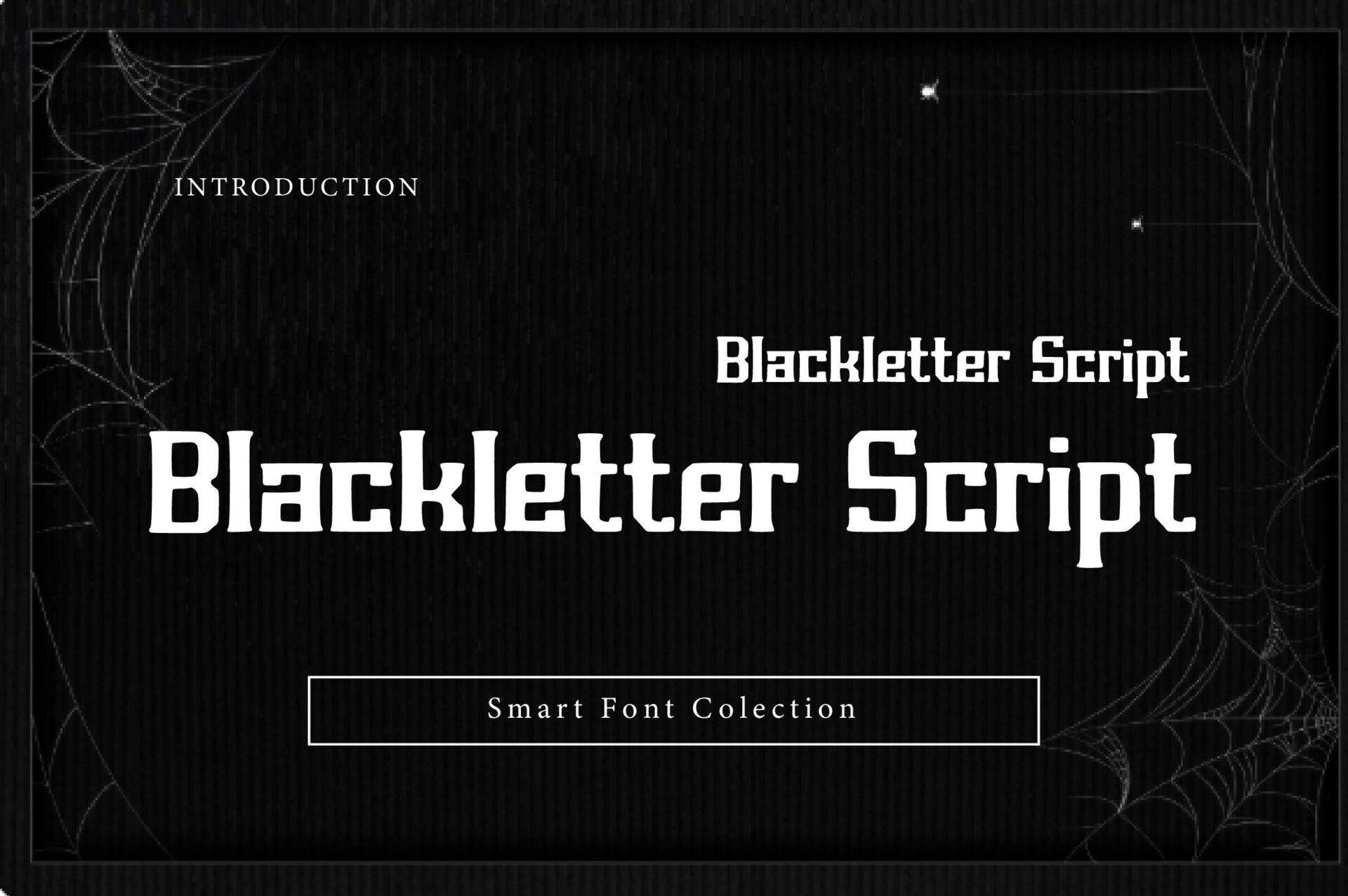 Blackletter Script Font by Wow Magic, number tattoo font preview