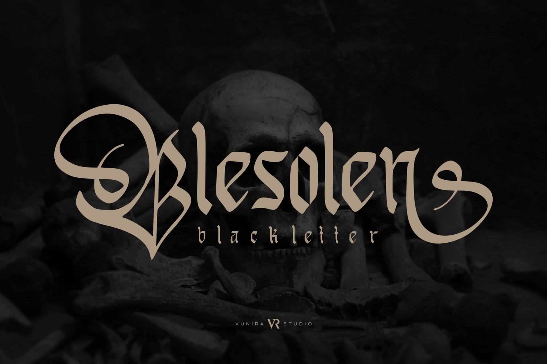 Blesolen Font by Vunira, tattoo quote font preview