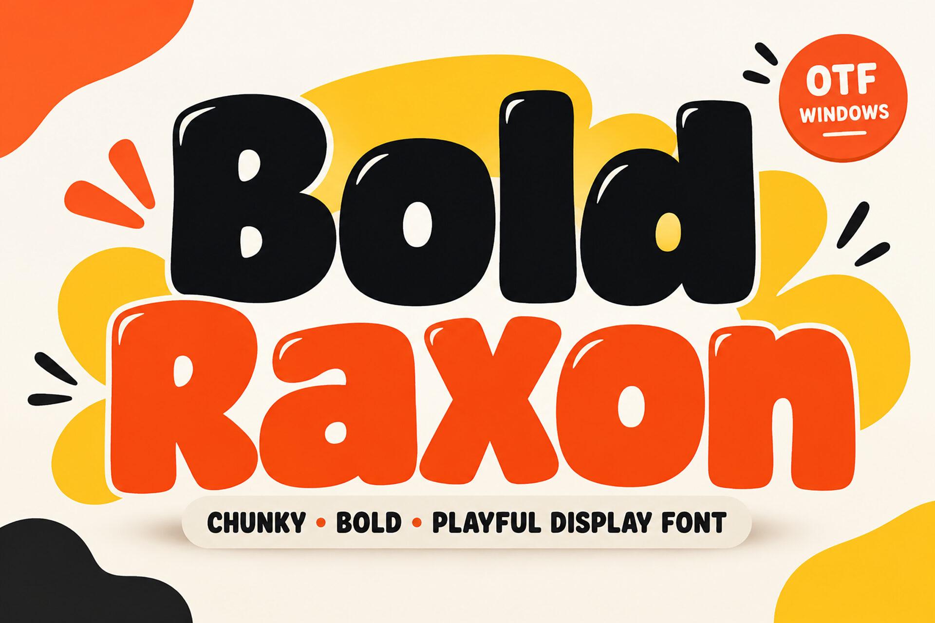 Bold Raxon Font by DREAM, preview of the typeface