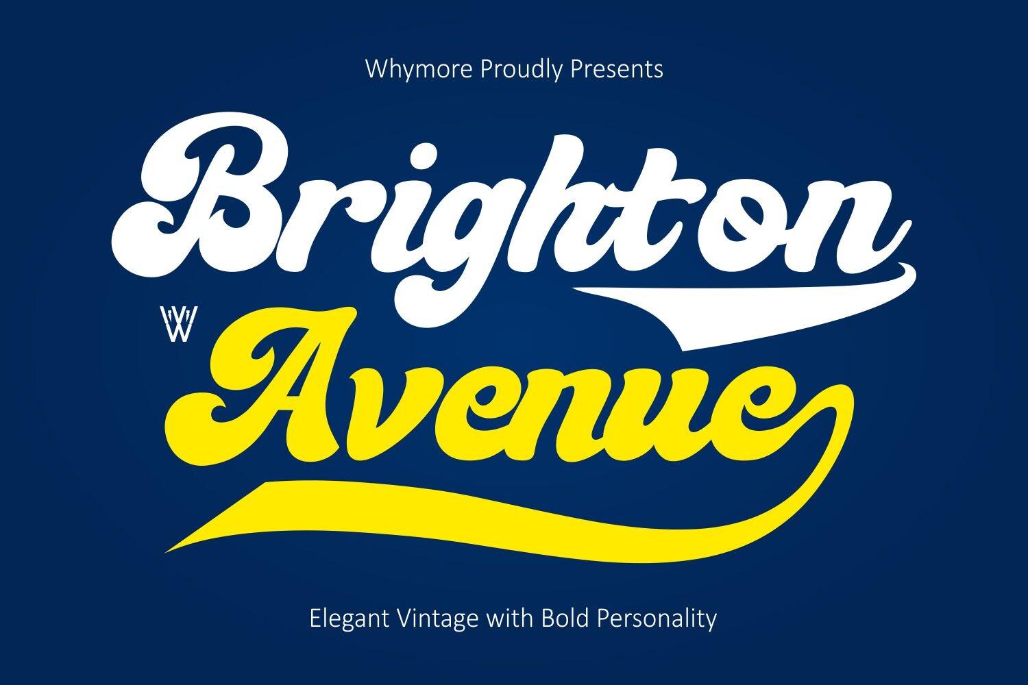 Brighton Avenue Font cursive script preview