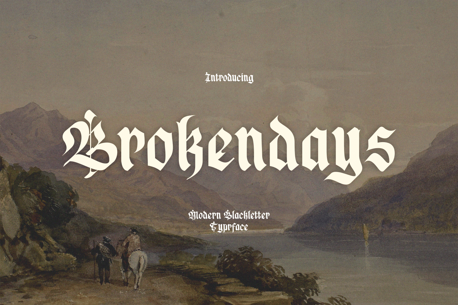 Brokendays Font by Creative Fabrica Fonts, gothic font preview