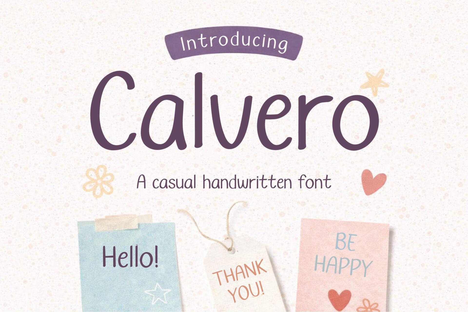 Calvero Font by Qiubare Studio preview