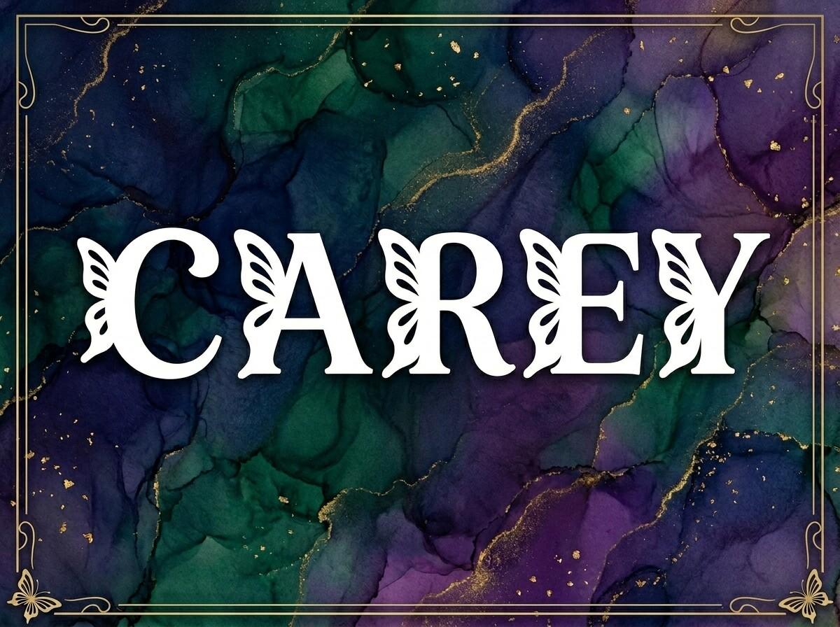 Carey Font by lawboomer, decorative capitals with leaf cut-outs font preview