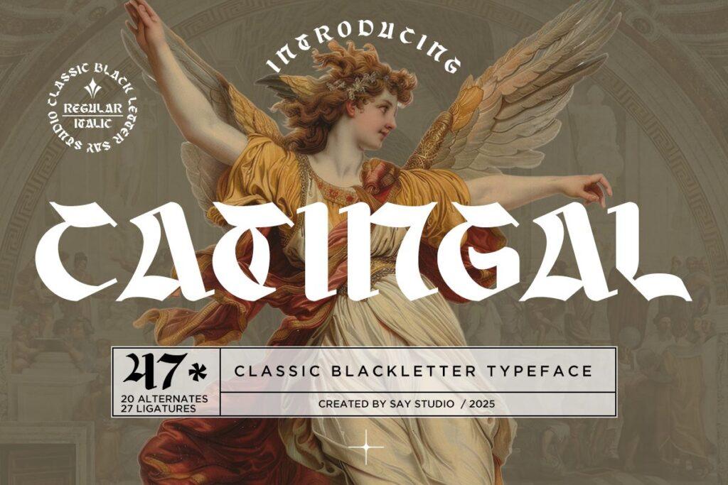 Catingal Font by SayStudio, tattoo quote font preview