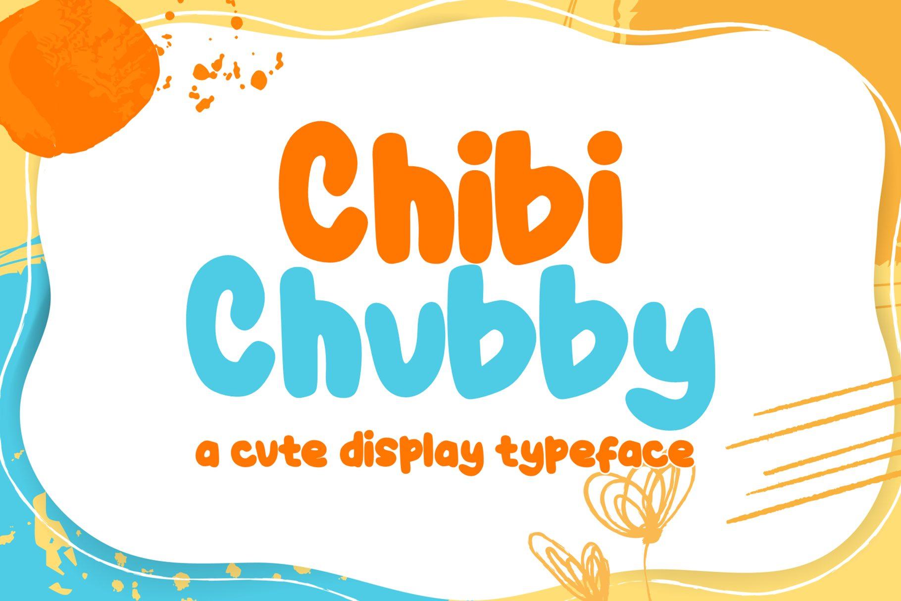 Chibi Chubby Font by Cikareotype, bold rounded letters with a bouncy tilt