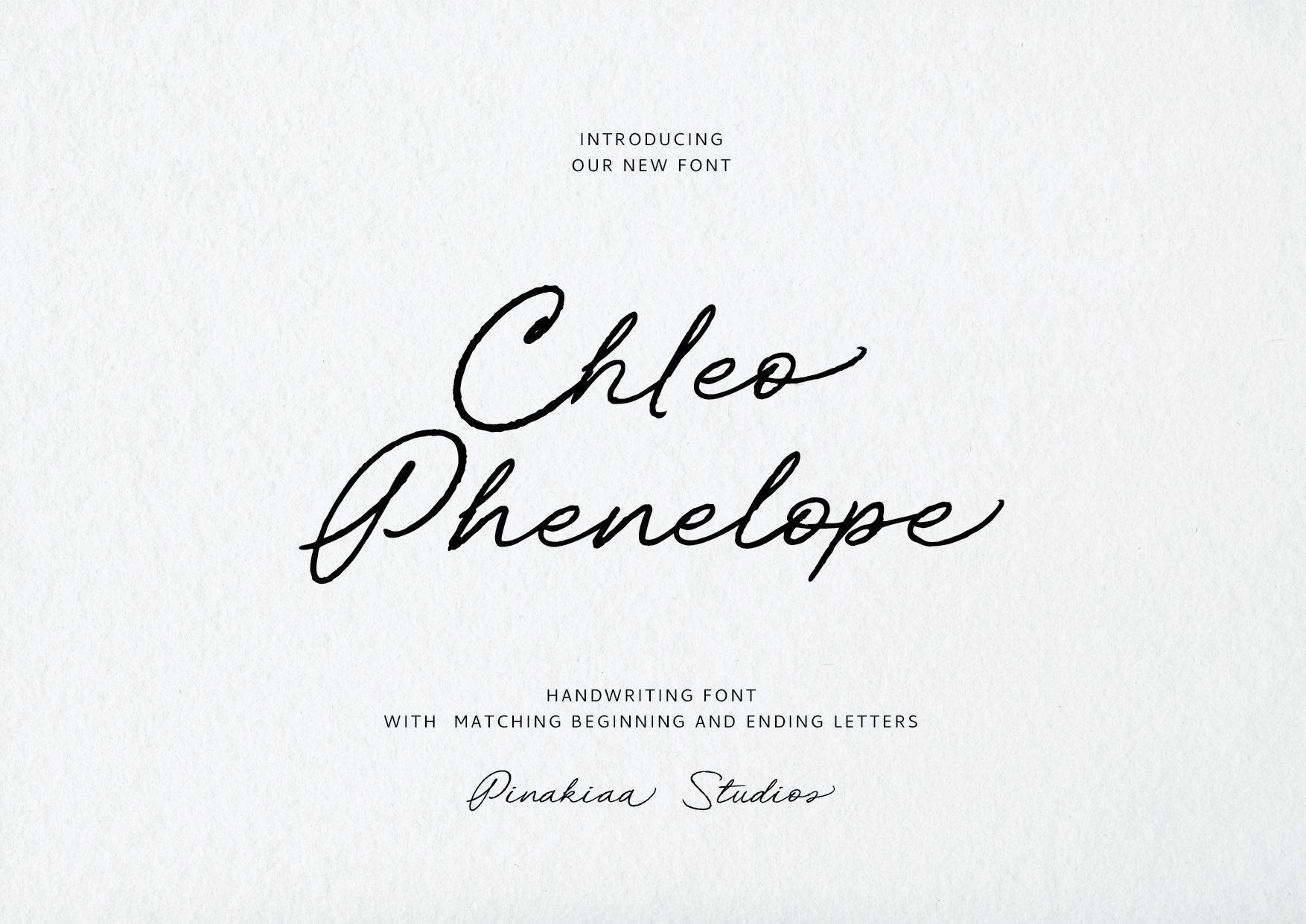 Chleo Phenelope Font by Pinakiaa Studios preview