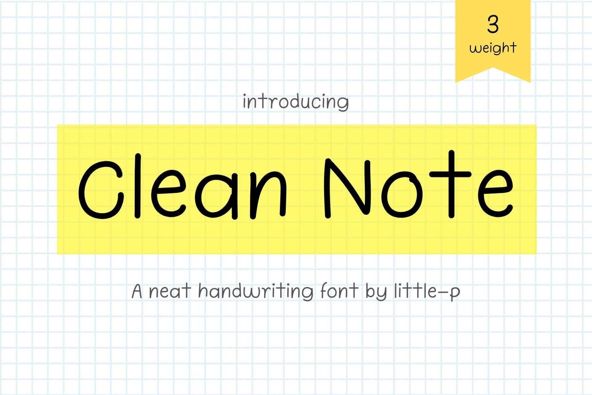 Clean Note Font by Issie_Studio preview
