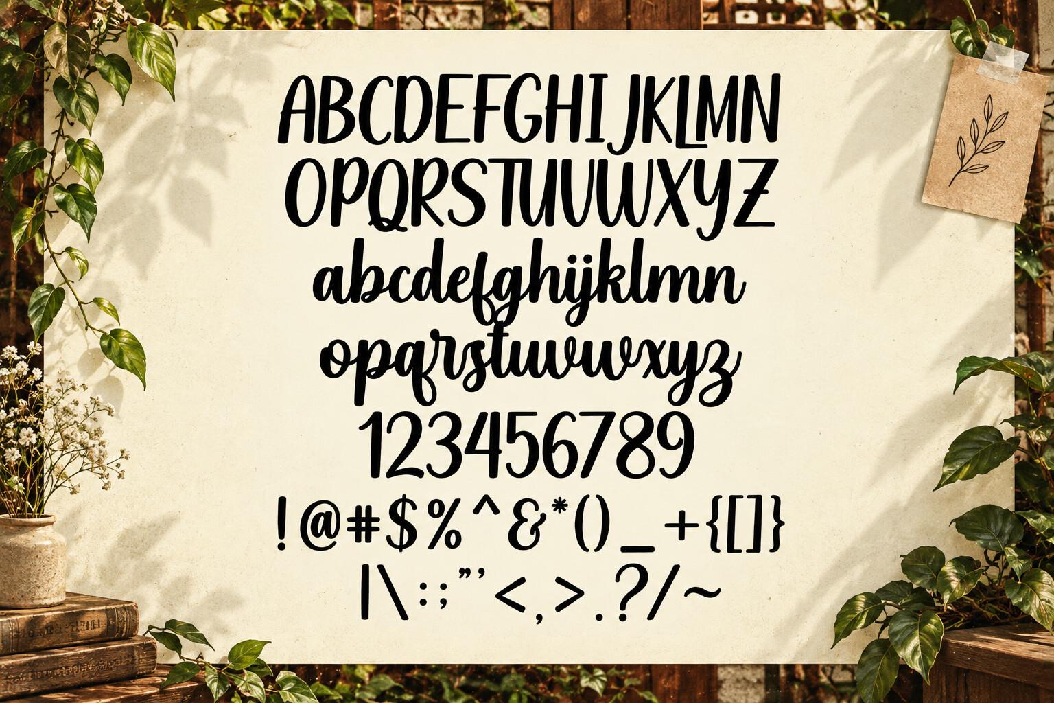 Coiltper Font by RHD Creative Studio alphabet, bold bouncy brush lettering with numbers and punctuation