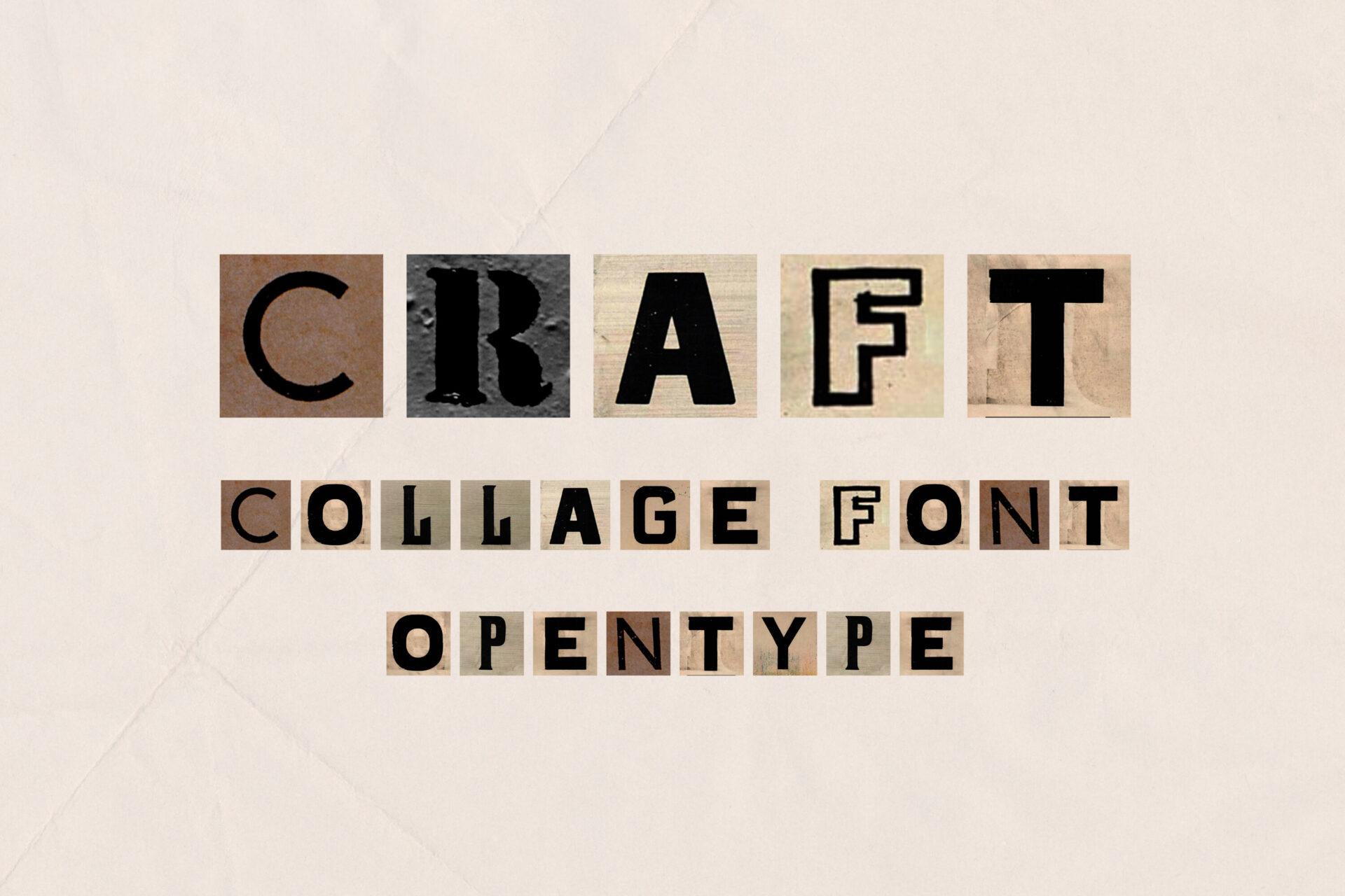 Craft Font by elvinova, preview of the typeface