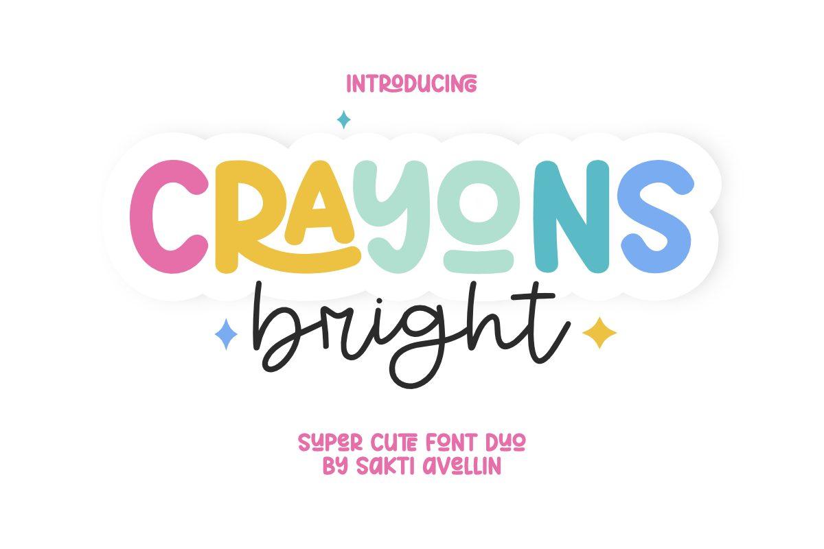 Crayons Bright Font by Sakti Avellin preview