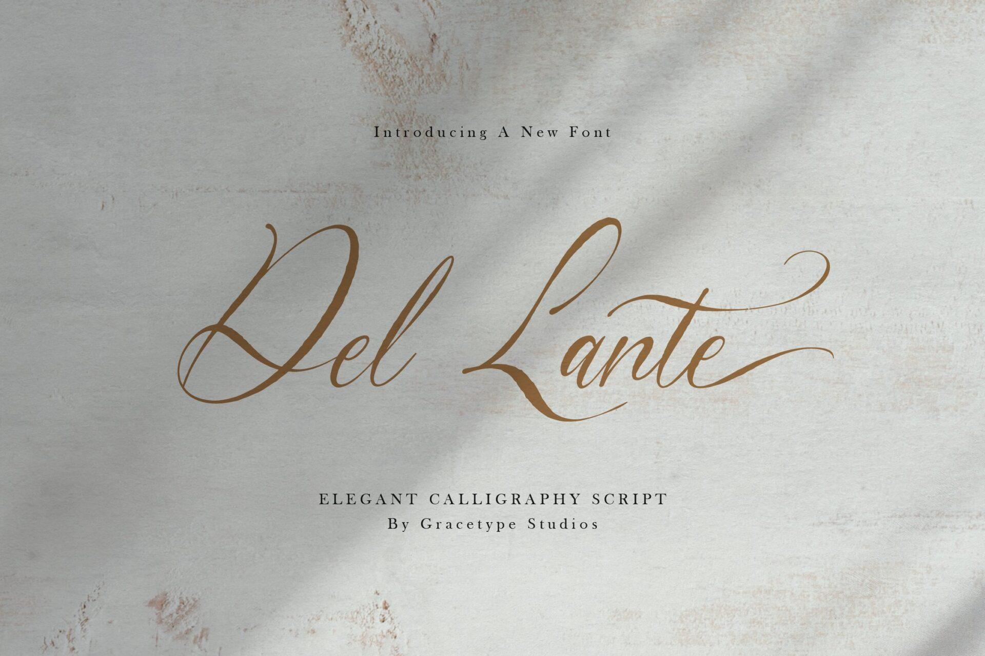 Del Lante Font by Gracetypestudio, tattoo font for women preview