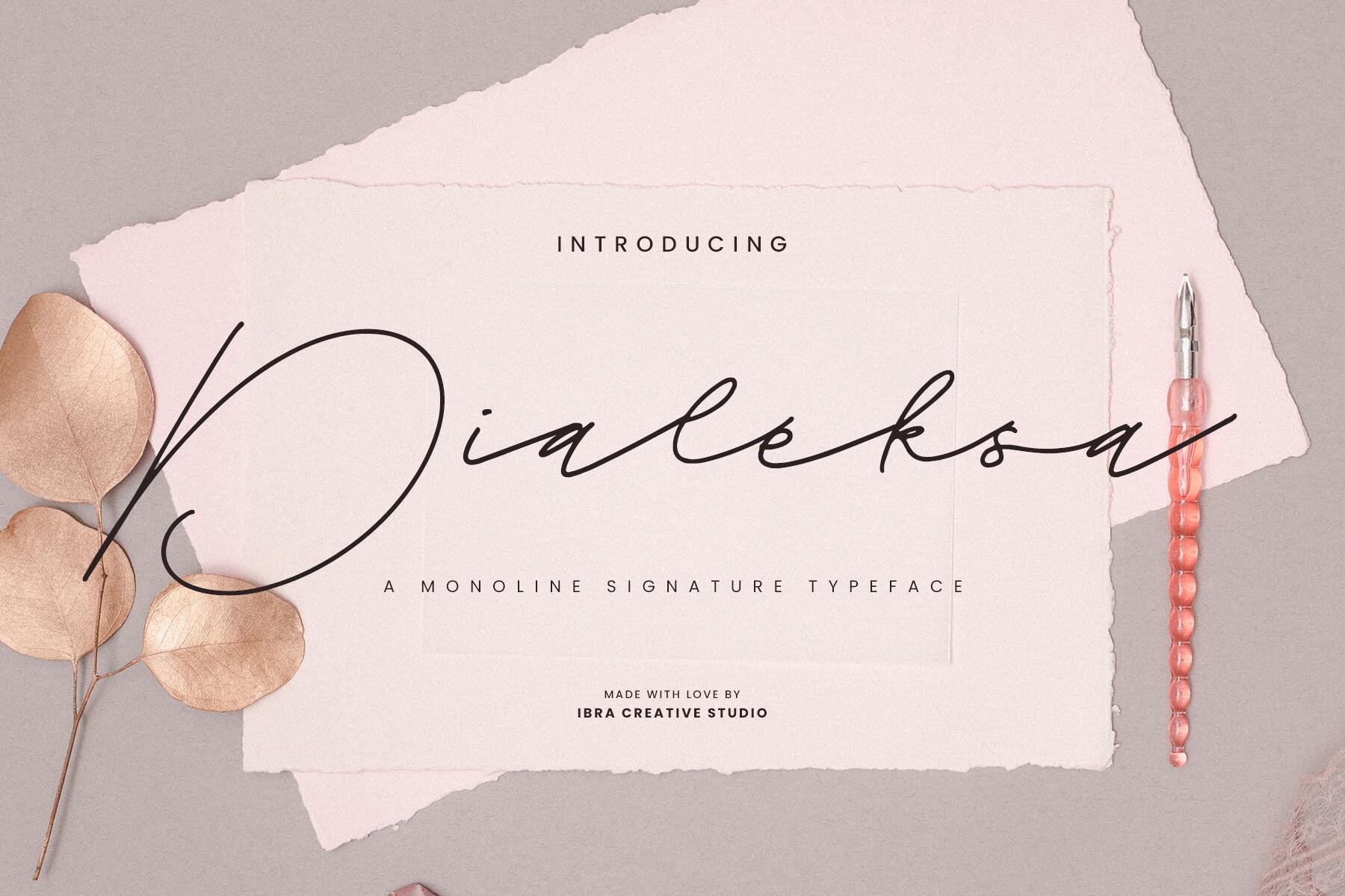 Dialeksa Font by ibracreative, tattoo font for women preview
