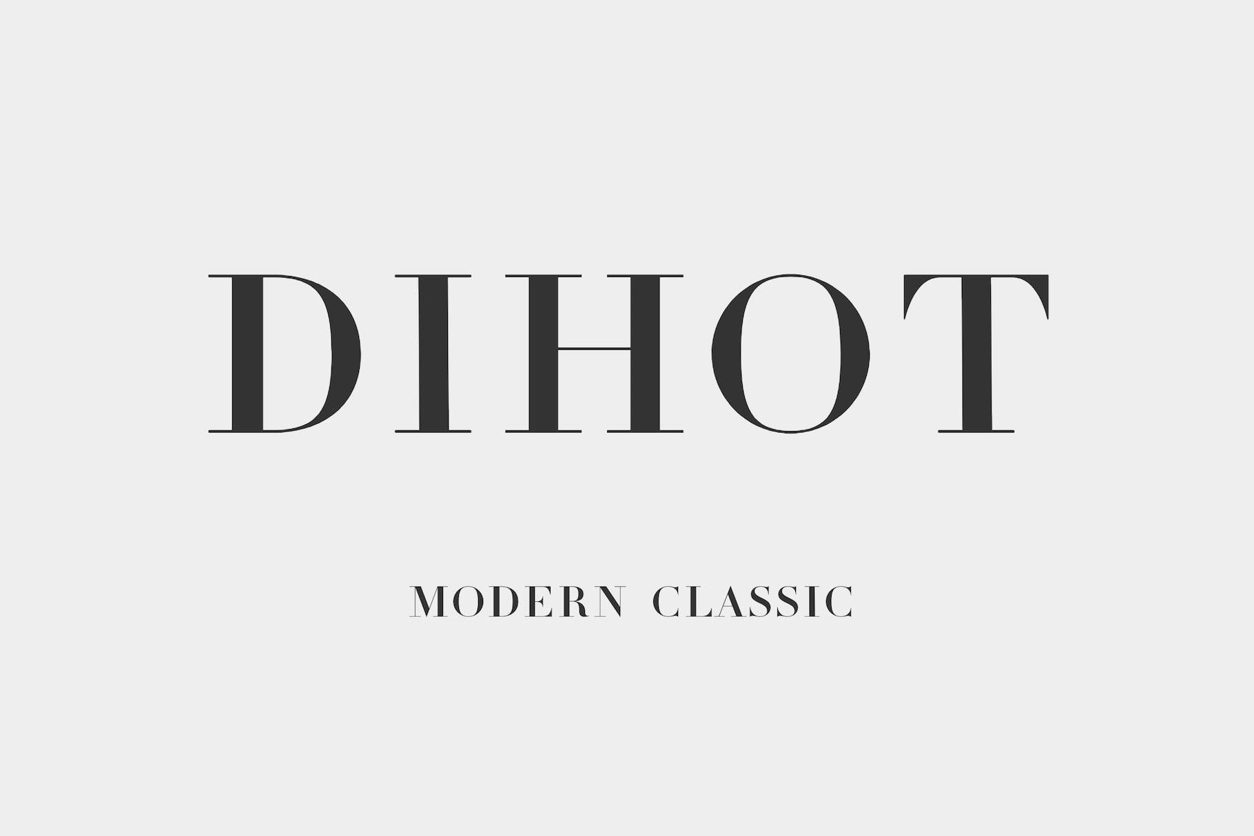 Dihot Font modern classic serif capitals preview