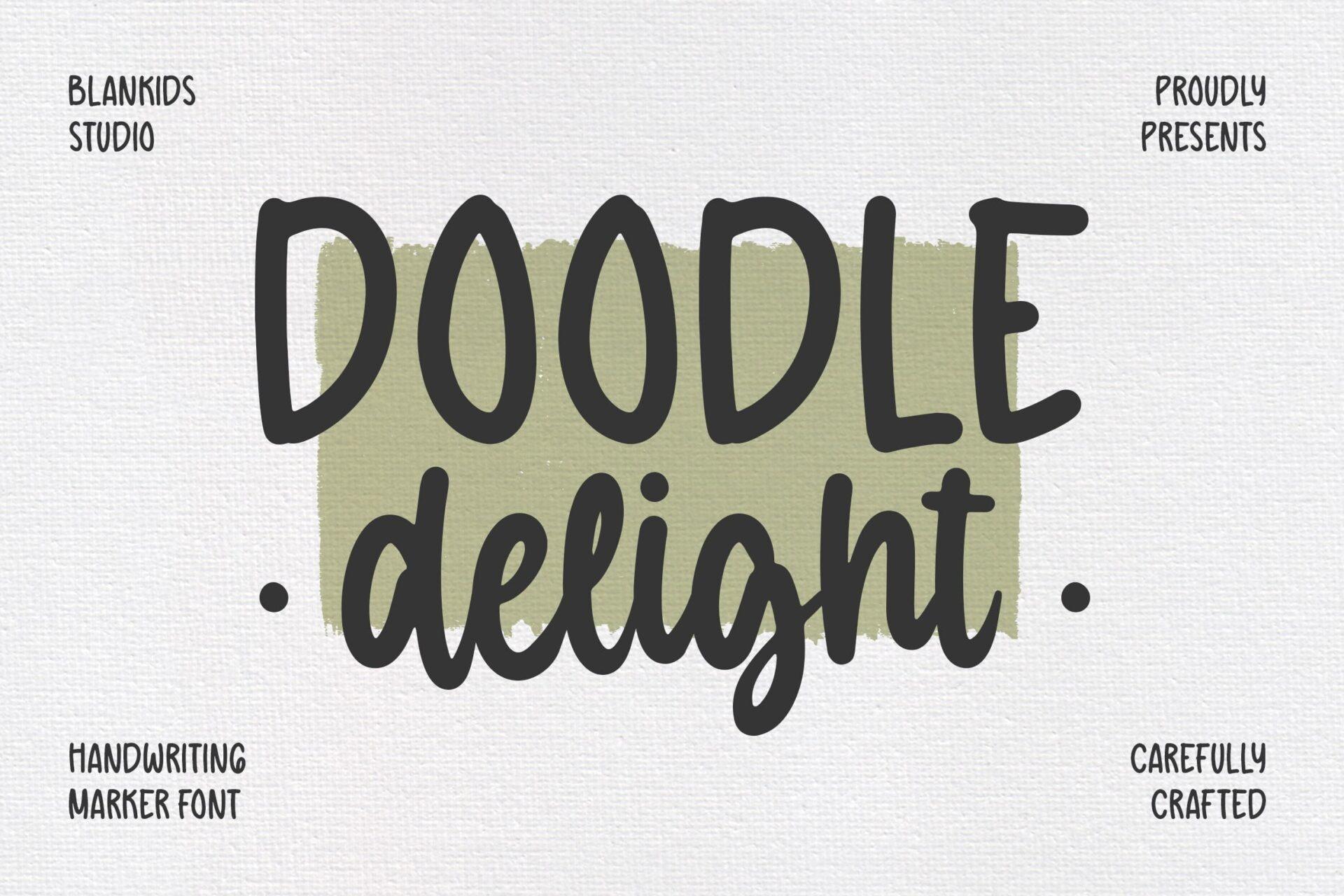 Doodle Delight Font by Blankids Studio preview