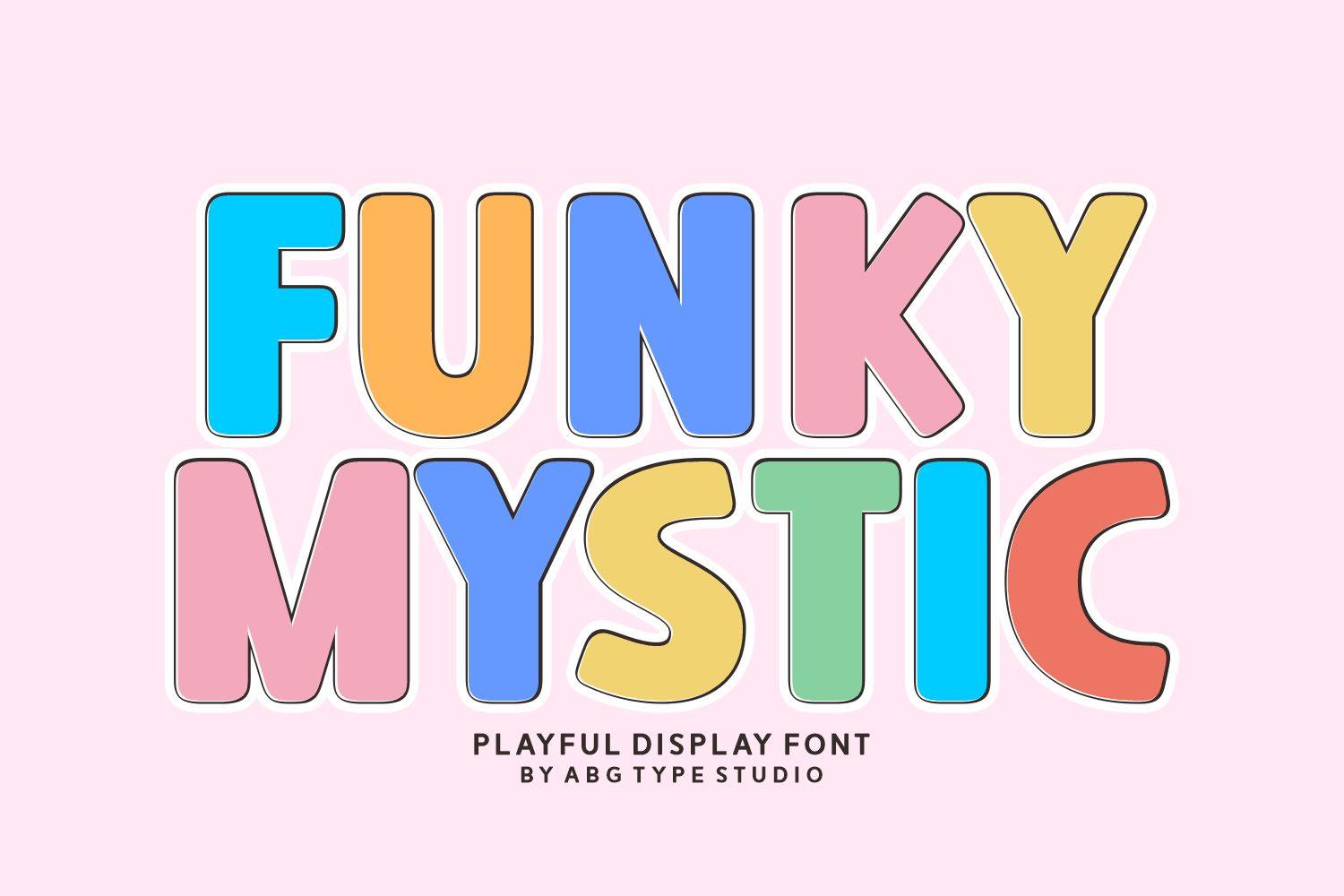 Funky Mystic Font by abg, preview of the typeface