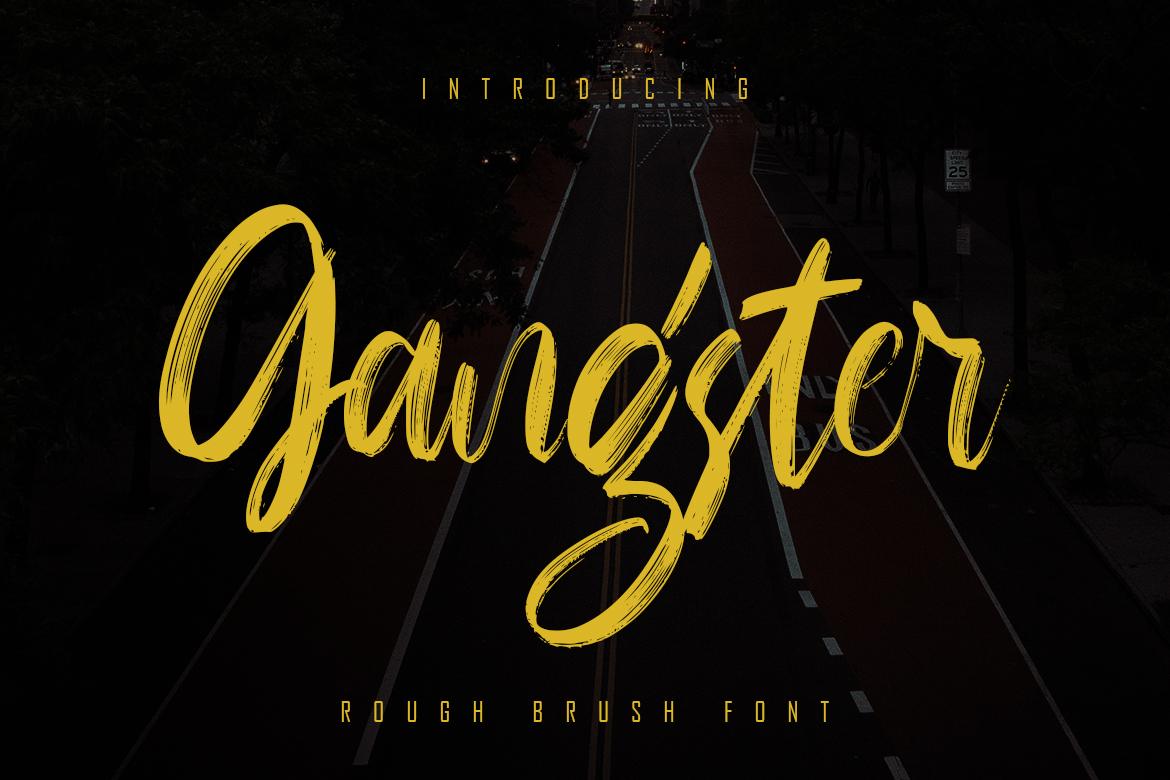 Gangster Font by Skiiller Studio, tattoo name font preview