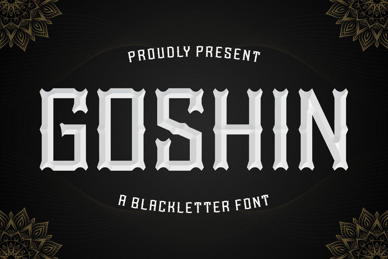 Goshin Font by Creative Fabrica Fonts, gothic font preview