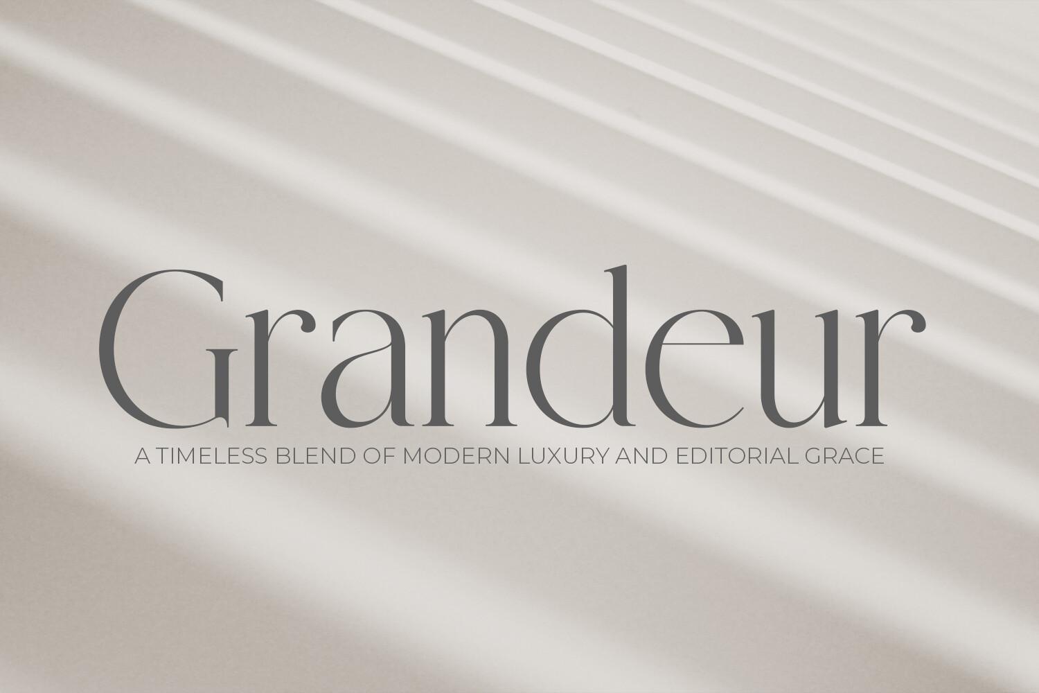 Grandeur Font elegant high-contrast serif preview
