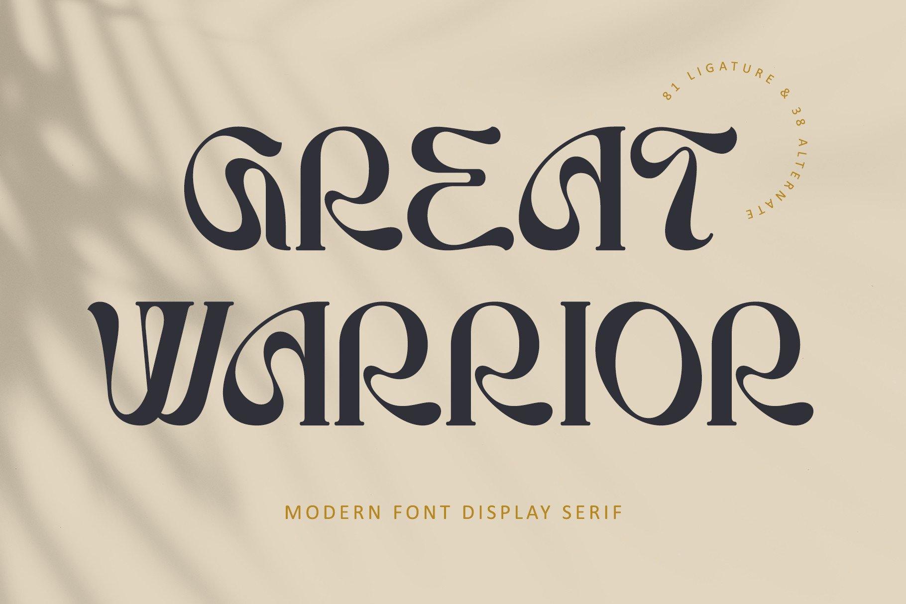 Great Warrior Font by thomasaradea, modern connected display serif