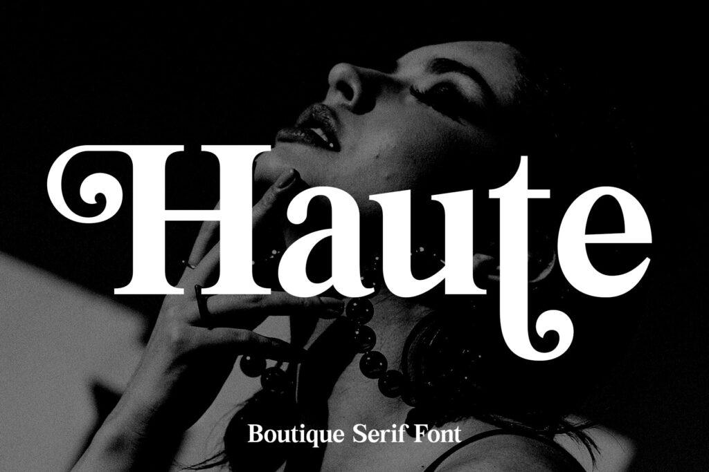 Haute Font by Surplus Type Co., preview of the typeface