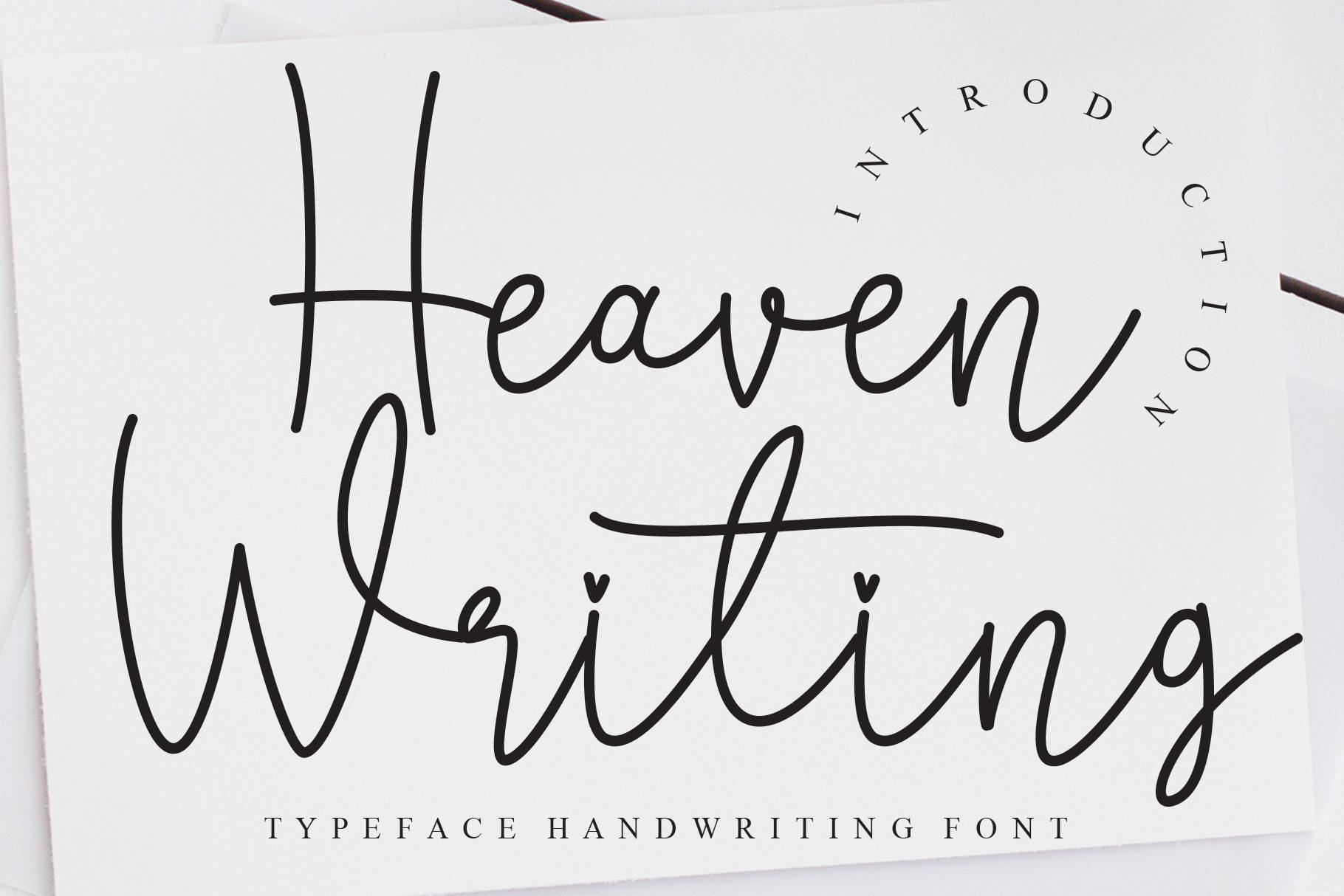 Heaven Writing Font by Roronoa zoro.S.P.D, tattoo quote font preview