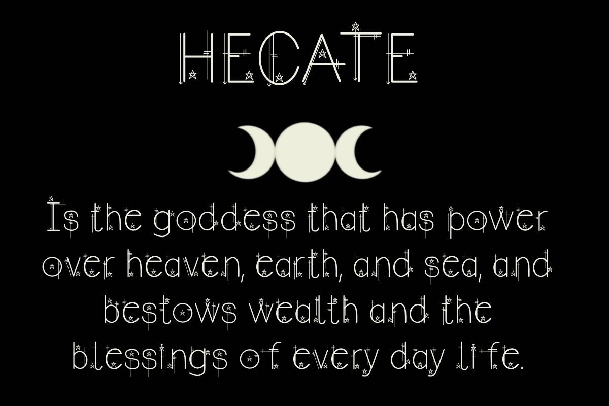 Hecate Font by My Little Black Heart, preview of the typeface