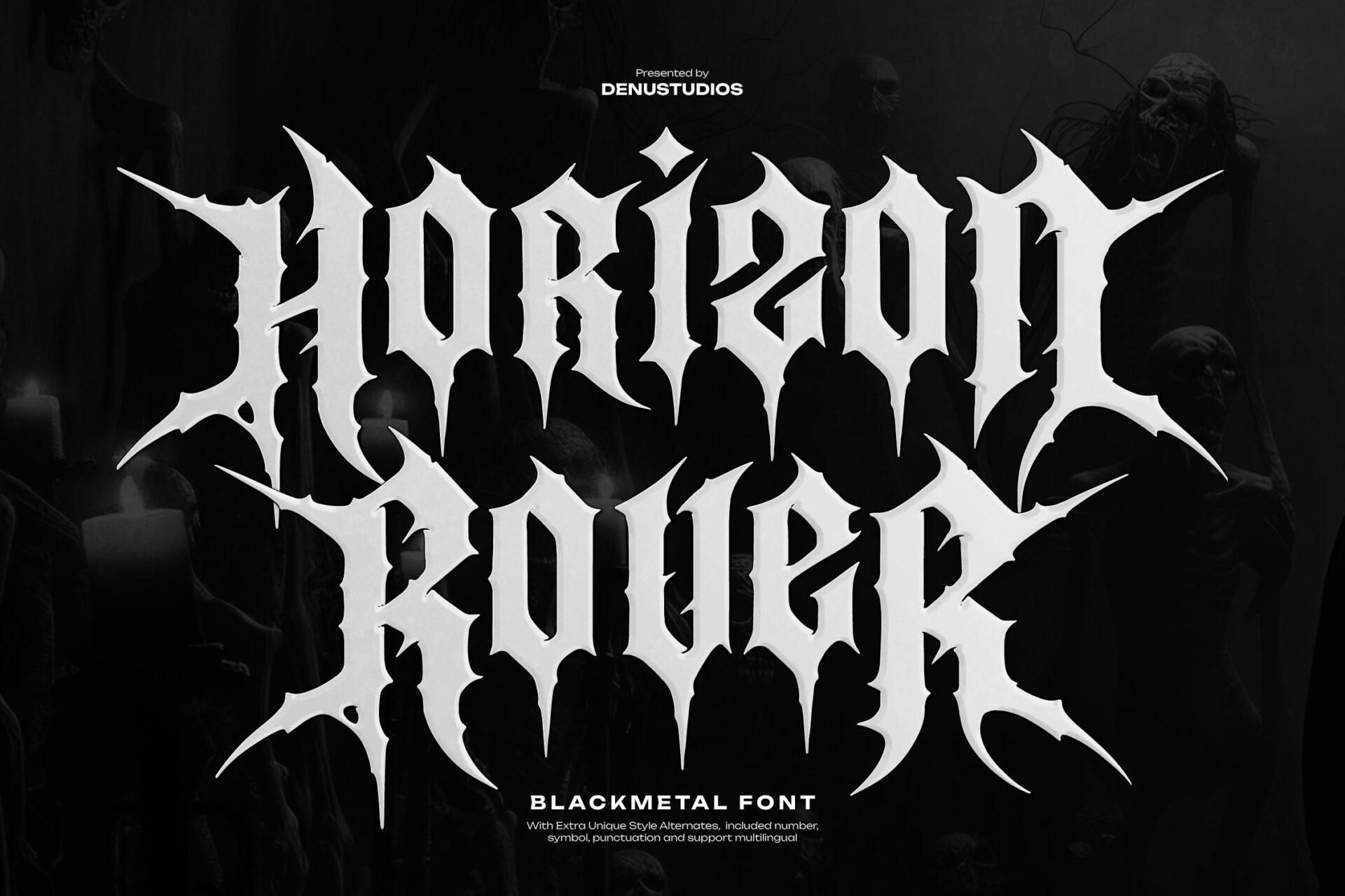 Horizon Rover Font by Denustudios, gothic font preview