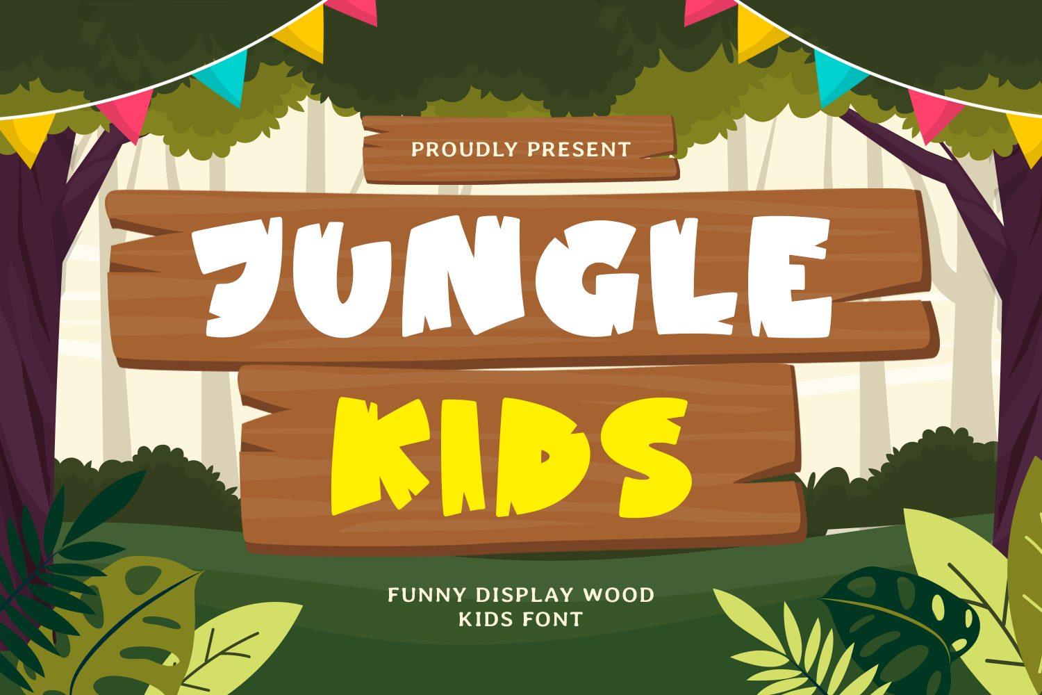 Jungle Kids Font by Mozatype, preview of the typeface