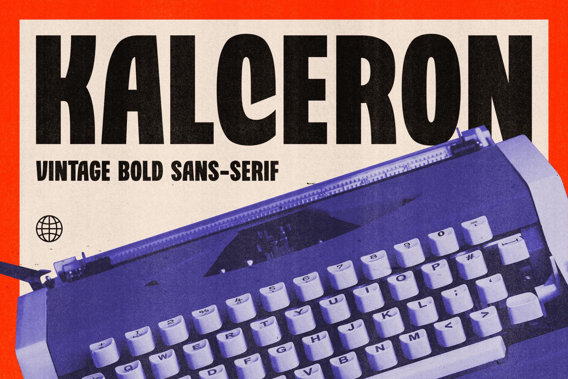 Kalceron Font by konstantinestudio, preview of the typeface