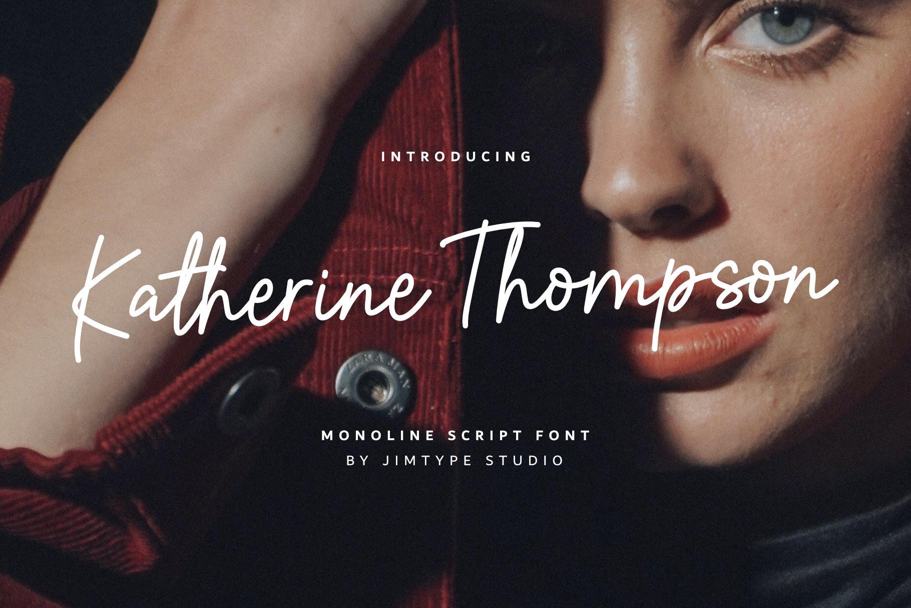 Katherine Thompson Font by jimtypestudio, tattoo name font preview