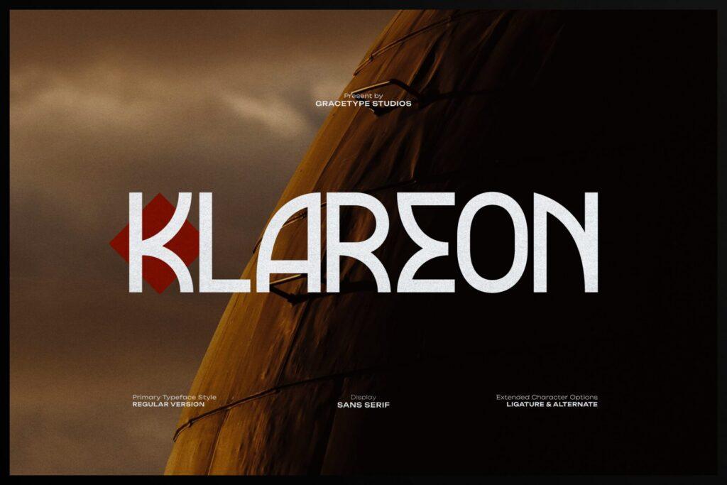 Klareon Font by Gracetypestudio, preview of the typeface