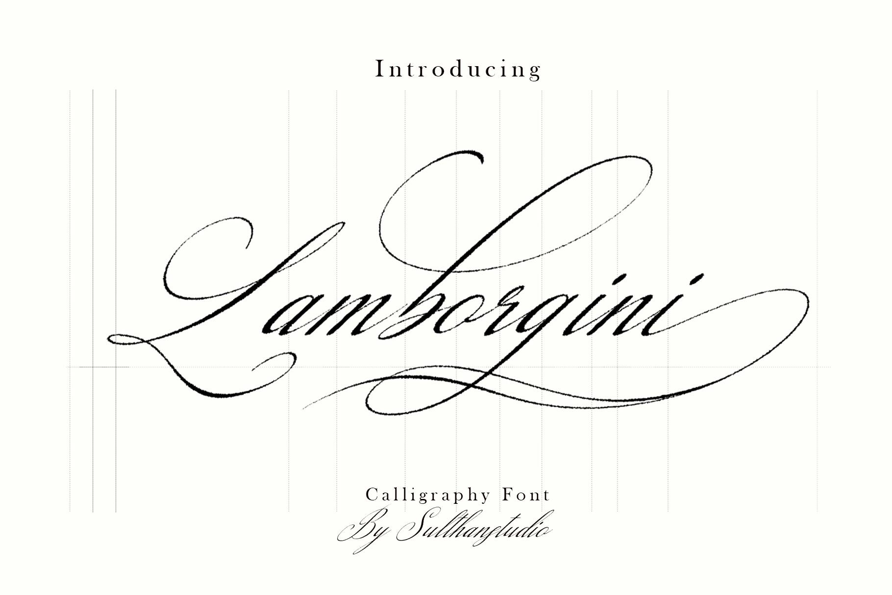 Lamborgini Font by Sulthan Studio, tattoo font for women preview