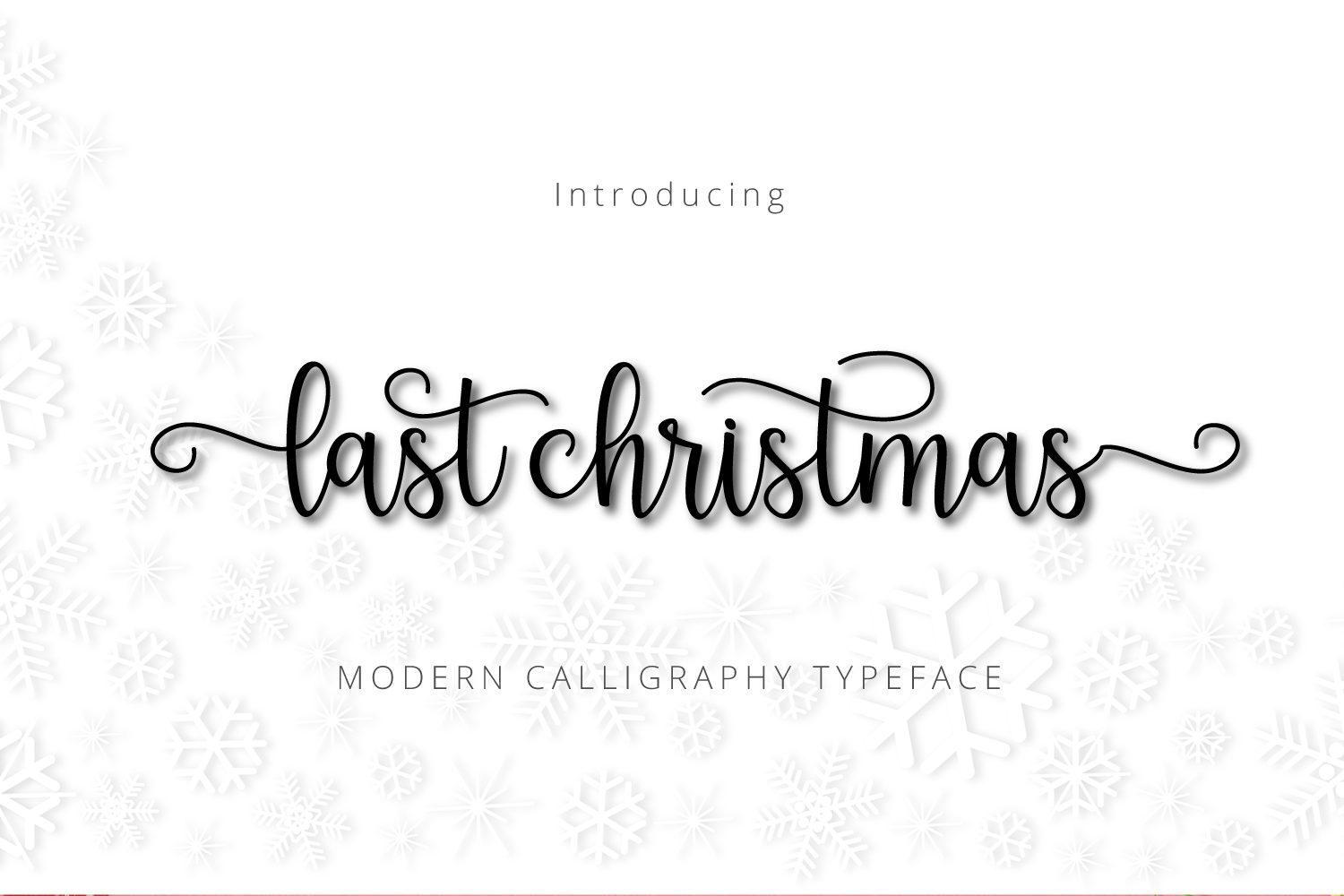 Last Christmas Script Font by zulkhairilettering, compact brush calligraphy with long ribbon swashes
