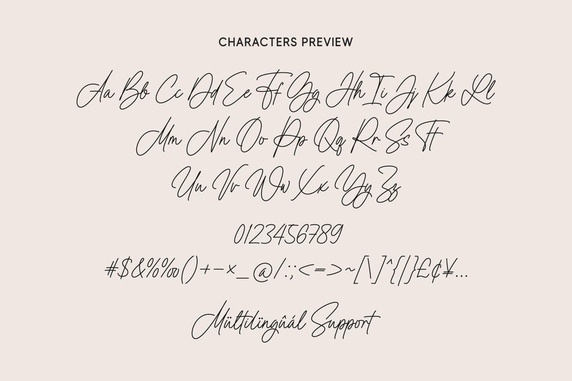 Lillian Smith Font by lemonthe, full tattoo font alphabet with uppercase and lowercase letters