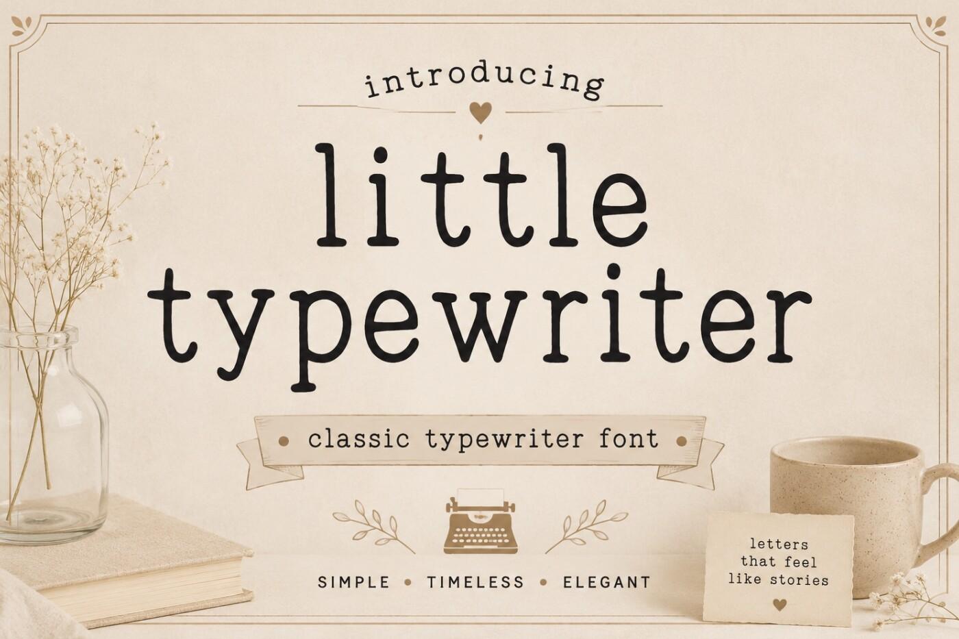 Little Typewriter Font by mardanimirza12, typewriter font preview