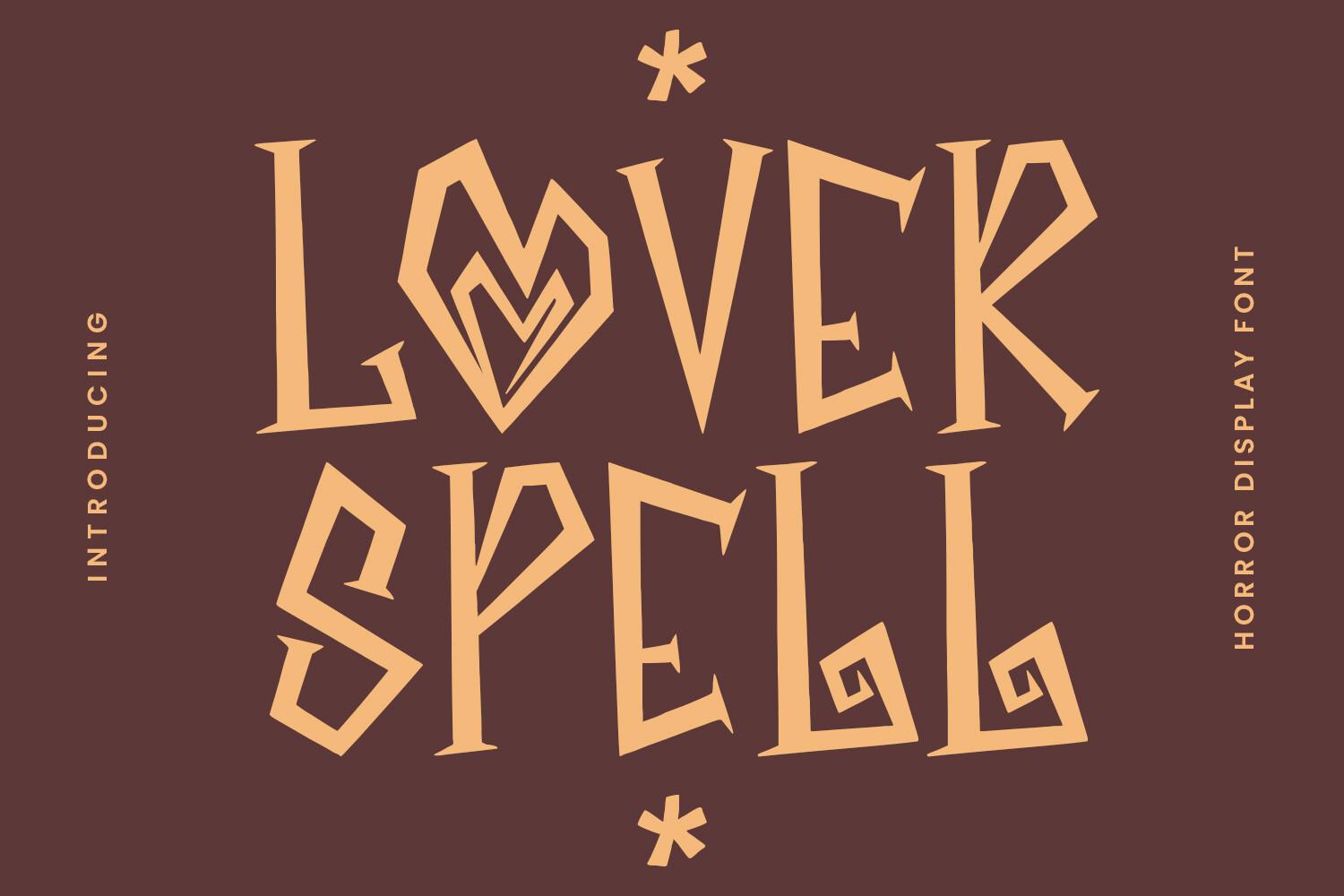 Lover Spell Font by Maulana Creative, preview of the typeface