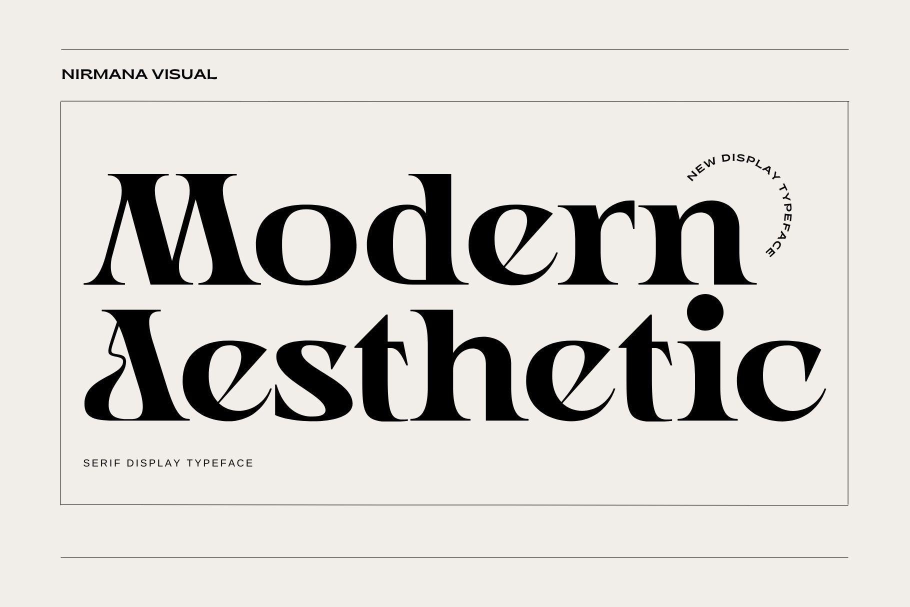 Modern Aesthetic Font by Sigit Dwipa, heavy black display serif with curled A