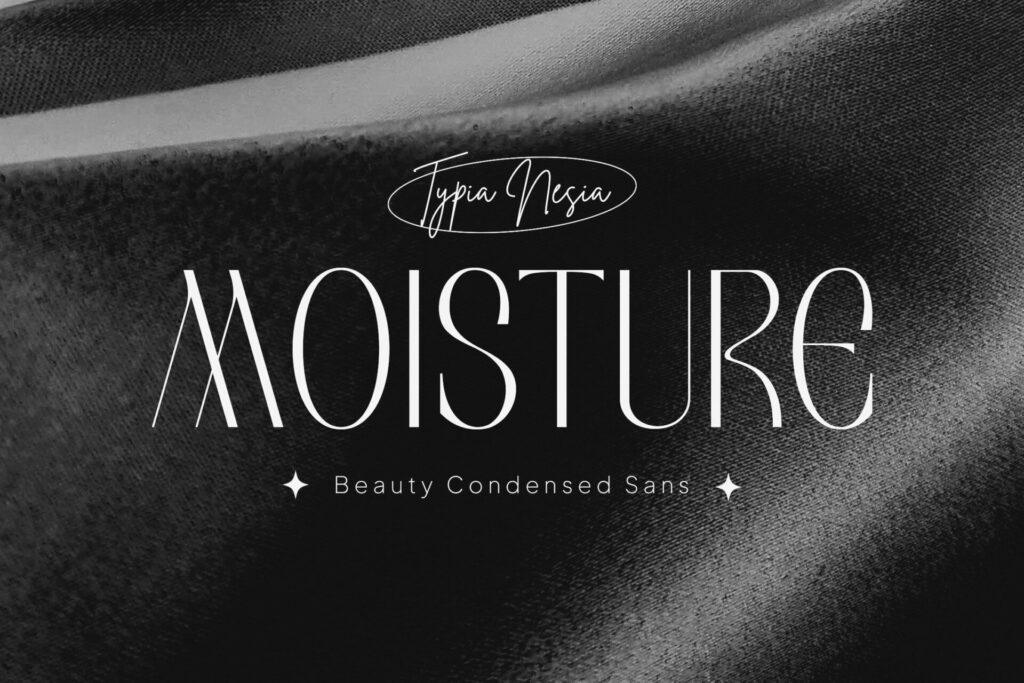Moisture Font by Typia Nesia, preview of the typeface