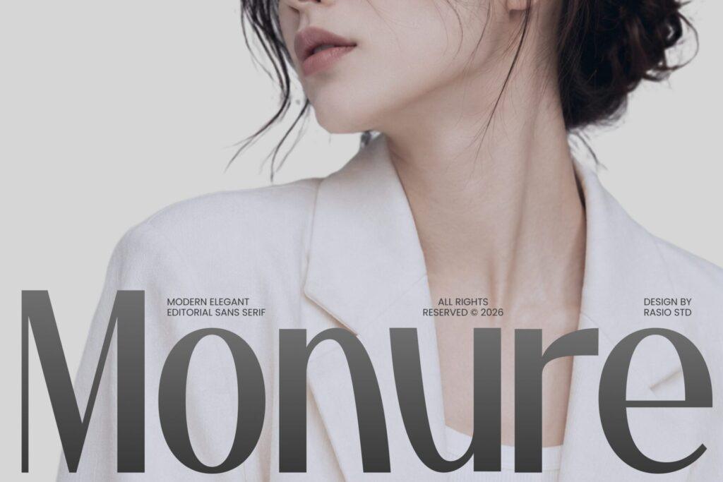 Monure Font by product.rasiostudio, preview of the typeface