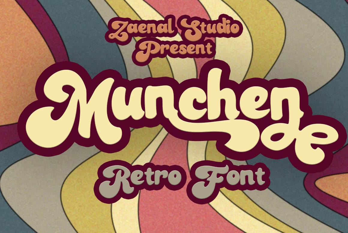 Munchen Font by Zaenal Studio, preview of the typeface