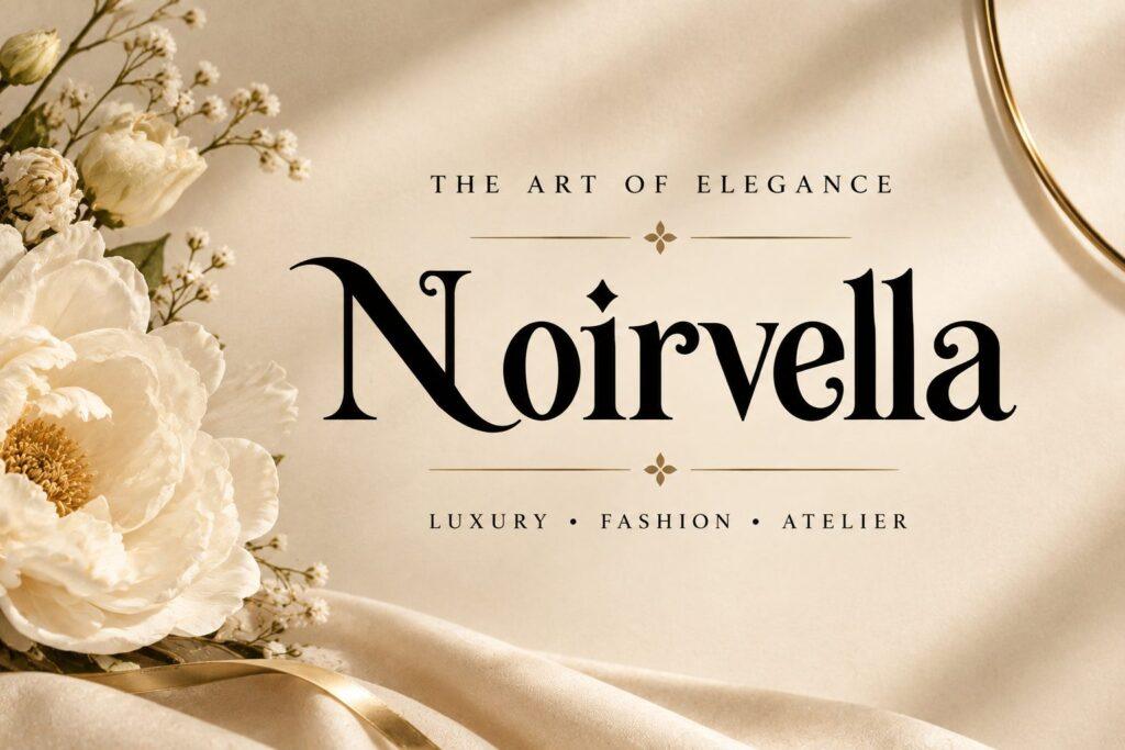 Noirvella Font by Colourful, preview of the typeface