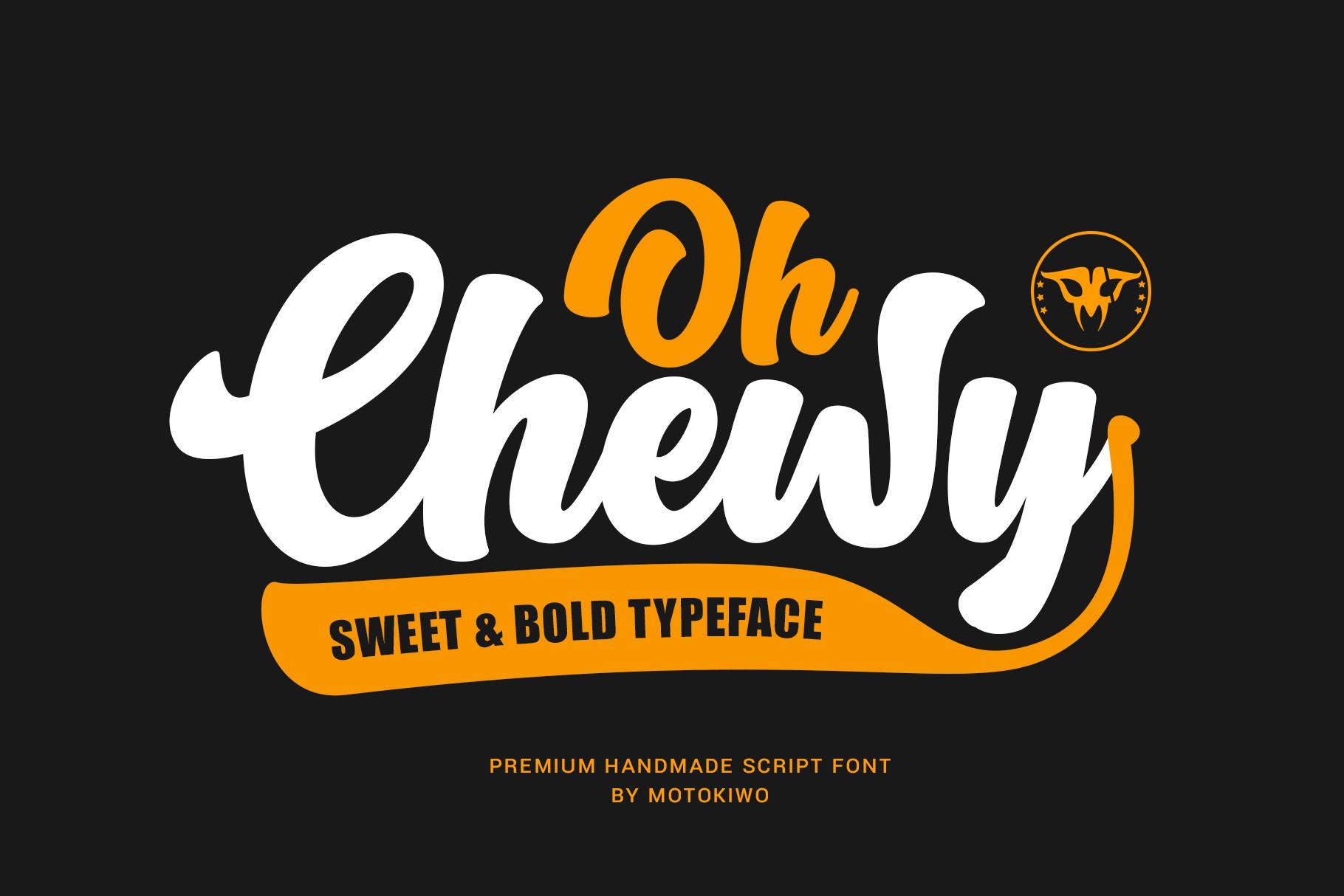 Oh Chewy Font by motokiwo, preview of the typeface