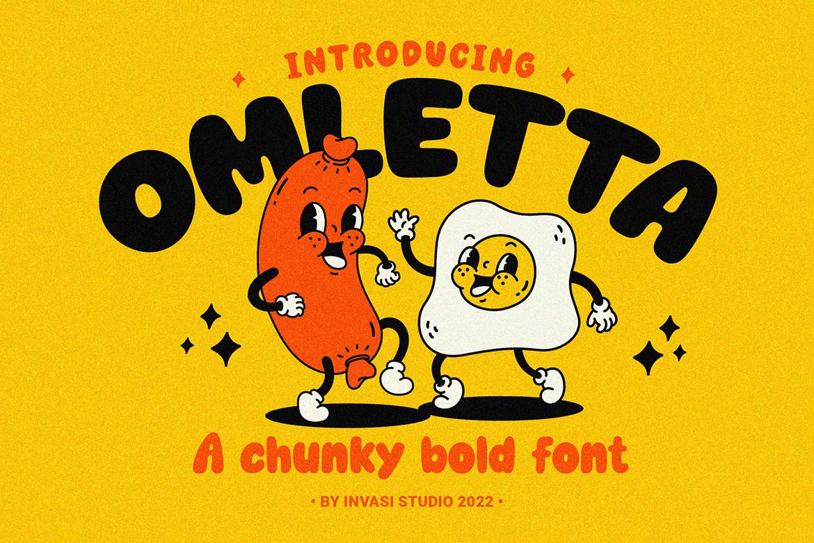 Omletta Font by invasistudio, preview of the typeface
