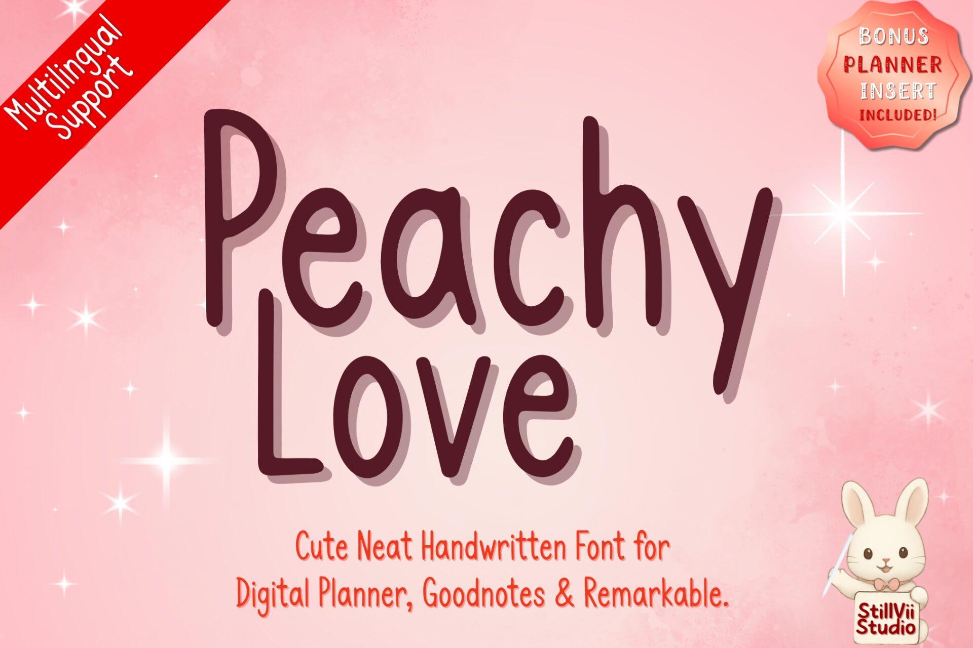 Peachy Love Font by StillViiStudio preview
