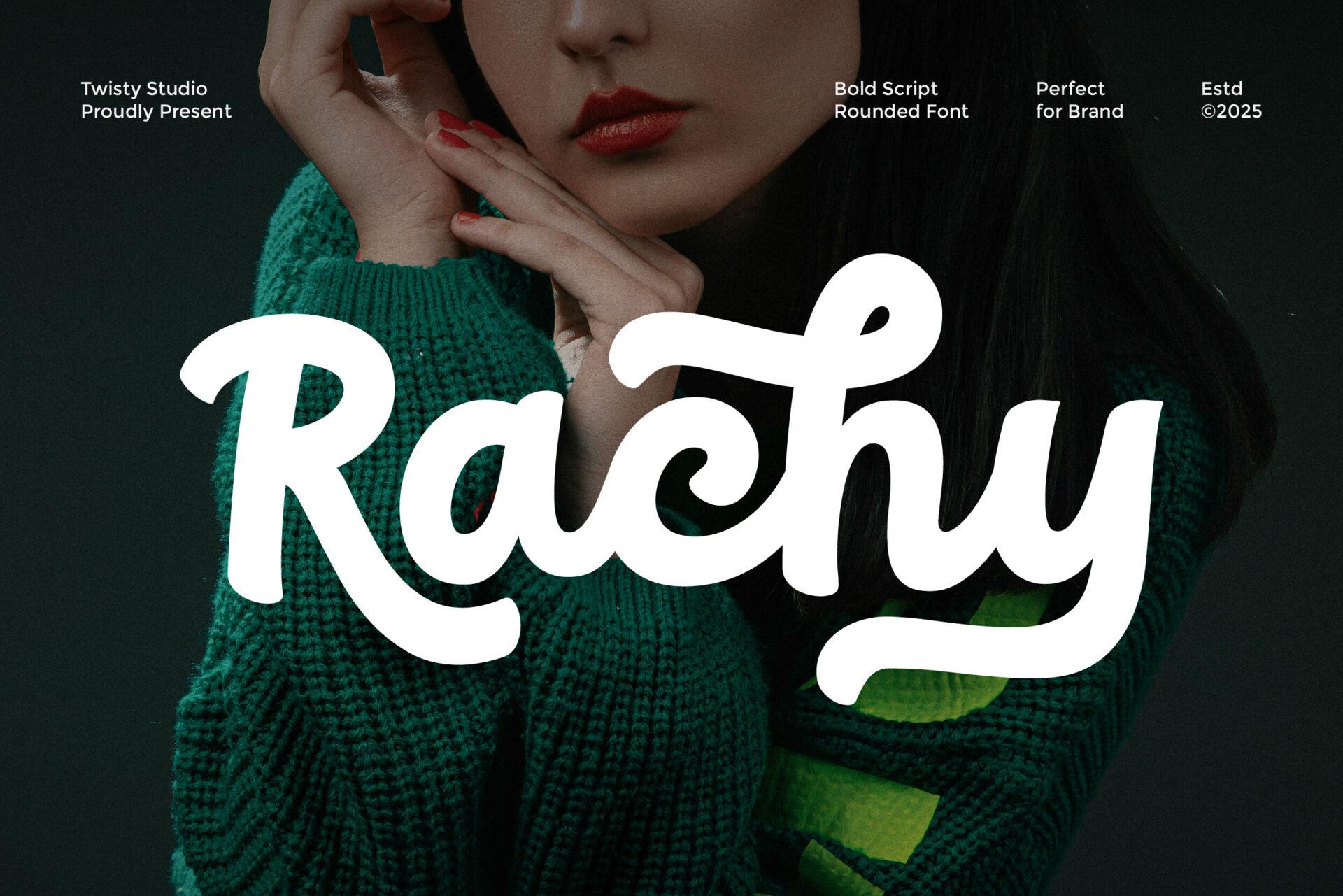 Rachy Font by Twistystd, preview of the typeface